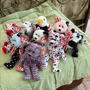 Vintage Ty Beanie Babies Patriotic/Americana set